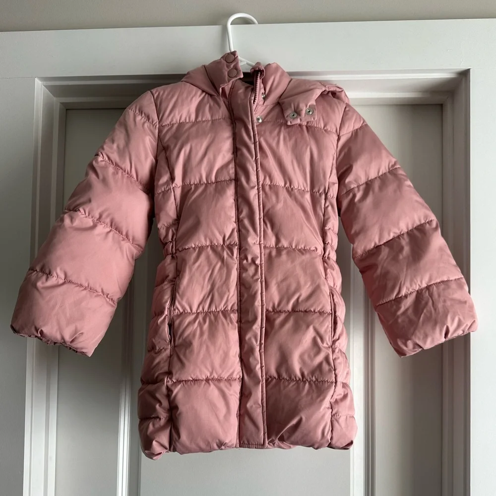 GAP Pink Long Puffer Jacket for Kids